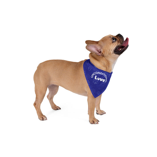 Unconditional Love 2 Pet Bandana Blue