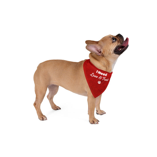 Love & Treats Pet Bandana Red