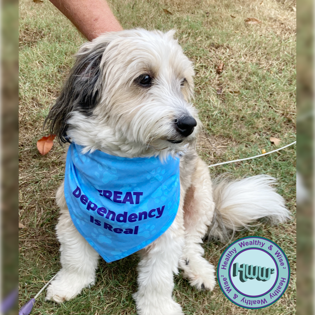 Treat Dependency is Real Pet Bandana Blue